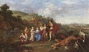 POELENBURGH, Cornelis van Children of Frederick V Prince Elector of Pfalz and King of Bohemia s oil painting artist